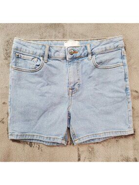 Asos Jean Shorts Womens Sz 30 (8) Denim Cotton Mid Rise Coastal Cowgirl Festival